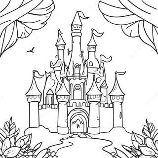 3d Coloring Page Of A Magical Castle 8966-7340