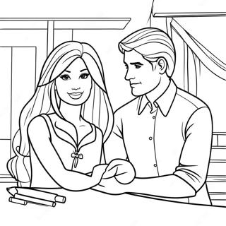 Barbie And Ken Coloring Page 8976-7350