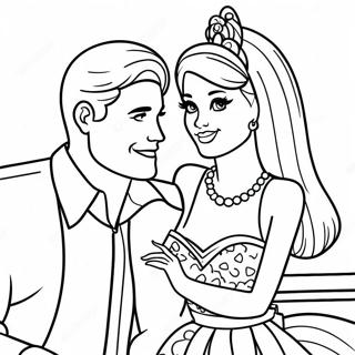 Barbie And Ken Coloring Page 8976-7351