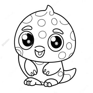 Cute Hatchimal With Sparkling Eyes Coloring Page 9017-7379