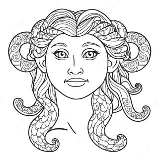 Medusa Mythical Creature Coloring Page 9026-7381