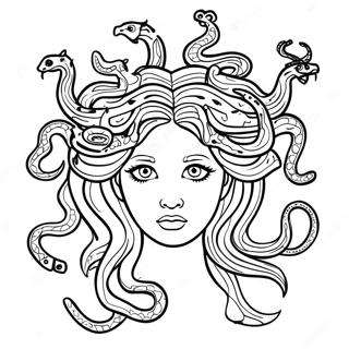 Medusa With Snakes Hair Coloring Page 9027-7395