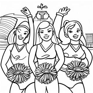 Philadelphia Eagles Cheerleaders Coloring Page 902-730