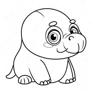 Cute Walrus With Big Eyes Coloring Page 9037-7391