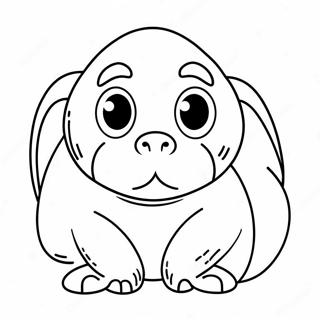 Cute Walrus With Big Eyes Coloring Page 9037-7392