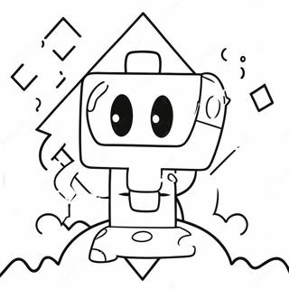 Colorful Geometry Dash Level Coloring Page 9047-7403