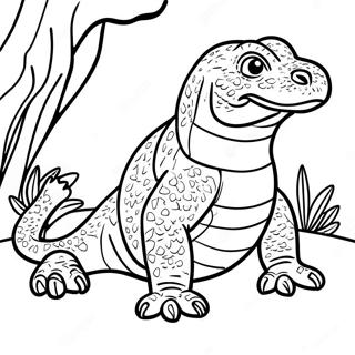 Komodo Dragon Coloring Page 9076-7421