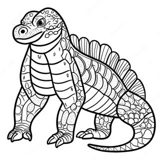 Komodo Dragon Coloring Page 9076-7422