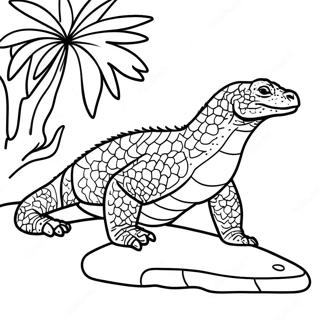 Komodo Dragon Coloring Page 9076-7423