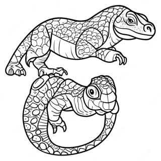 Komodo Dragon Coloring Page 9076-7424