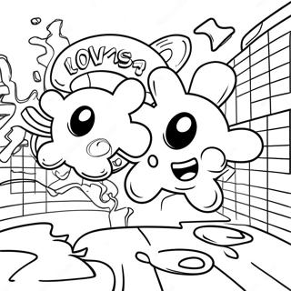 Cool Graffiti Art Coloring Page 9087-7431