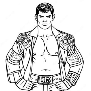 Cody Rhodes Coloring Page 9106-7442