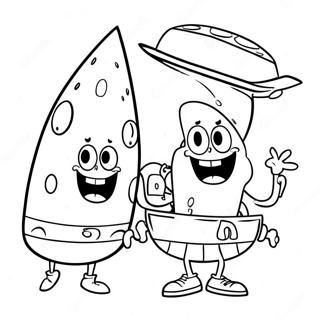 Spongebob And Patrick Coloring Page 911-727