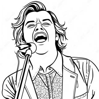 Harry Styles Singing On Stage Coloring Page 9127-7461