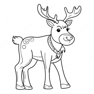 Raindeer Coloring Pages