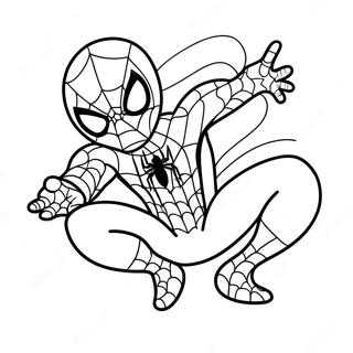 Cute Spiderman Coloring Page 9216-7534