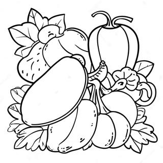 Cornucopia Coloring Pages