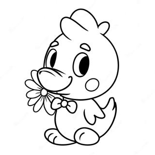 Cute Daisy Duck In A Bow Coloring Page 922-743