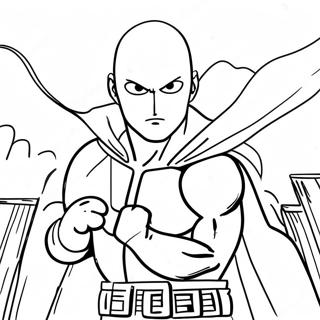 One Punch Man Coloring Page 9236-7546