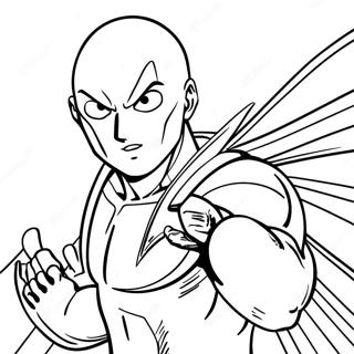 Saitama In Action Coloring Page 9237-7551