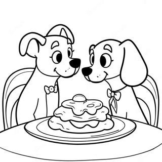 Lady And The Tramp Coloring Page 9246-7555