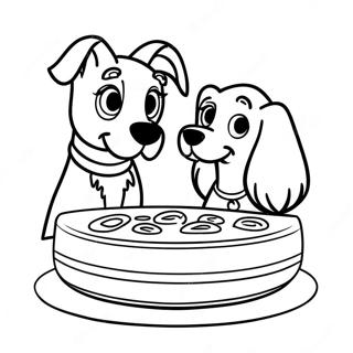 Lady And The Tramp Coloring Page 9246-7556