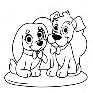 Playful Lady And Tramp Coloring Page 9247-7559