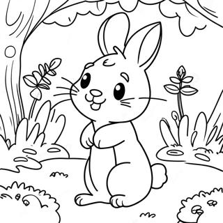 Cute Peter Rabbit In The Garden Coloring Page 9257-7563