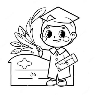 Kindergarten Graduation Coloring Pages