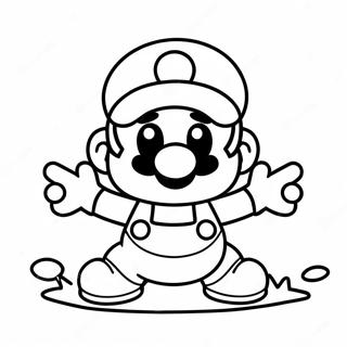 Adventurous Paper Mario Coloring Page 9297-7593