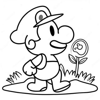 Adventurous Paper Mario Coloring Page 9297-7594