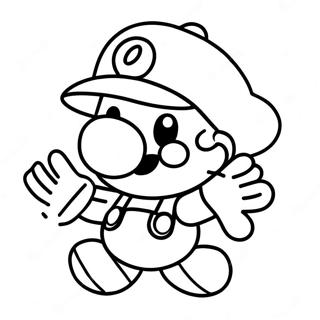 Adventurous Paper Mario Coloring Page 9297-7595