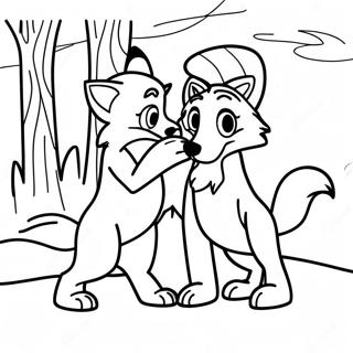 The Fox And The Hound Coloring Page 9306-7610