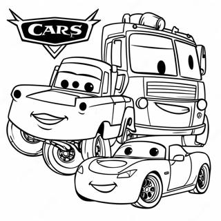 Cars 2 Characters Coloring Page 9316-7608