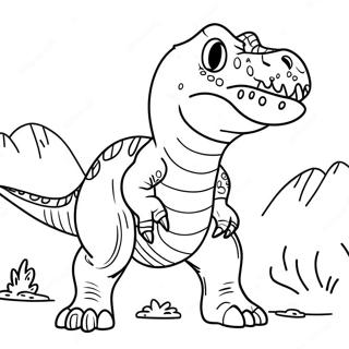 Realistic T Rex Roaring Coloring Page 931-754