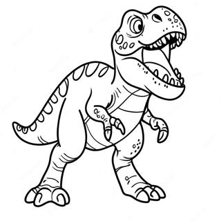 Realistic T Rex Roaring Coloring Page 931-756