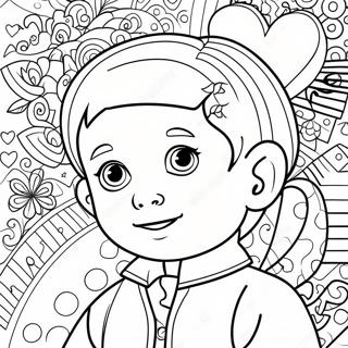 Boy Valentine Coloring Page 9326-7617