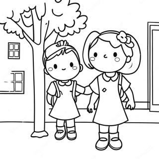 First Day Of School Kindergarten Coloring Pages