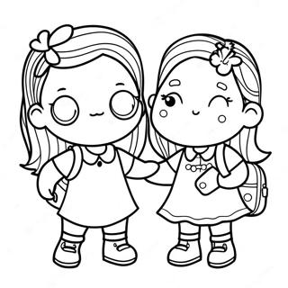 First Day Of School Kindergarten Coloring Page 9346-7635