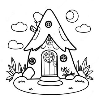 Fairy House Coloring Page 9366-7650