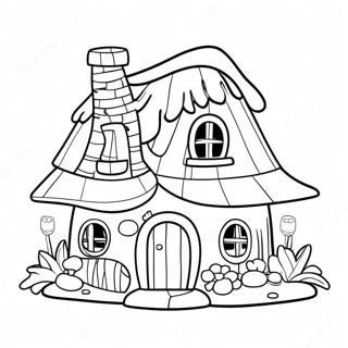 Fairy House Coloring Page 9366-7651