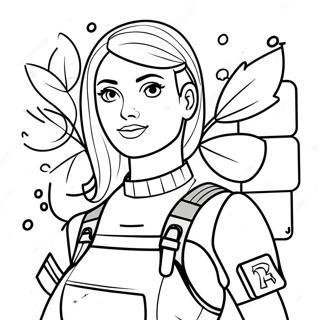 Fortnite Girl Coloring Page 9386-7668