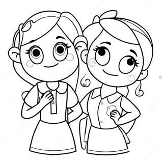 Funny Dork Diaries Characters Coloring Page 9397-7671