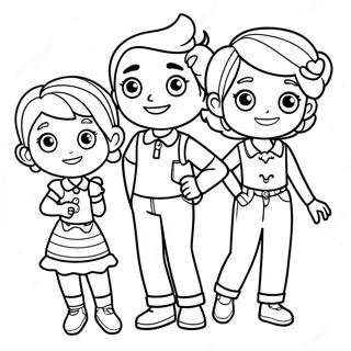 Funny Dork Diaries Characters Coloring Page 9397-7672