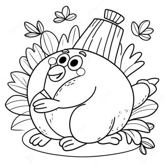 Bluey Thanksgiving Coloring Page 9406-7677