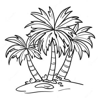 Palm Tree Coloring Page 9426-7693