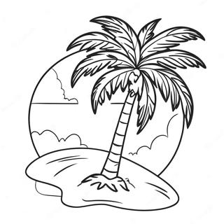 Palm Tree Coloring Page 9426-7695