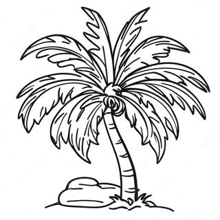 Palm Tree Coloring Page 9426-7696