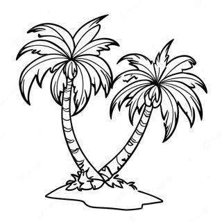 Tropical Palm Tree Coloring Page 9427-7698