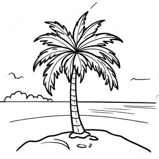 Tropical Palm Tree Coloring Page 9427-7699